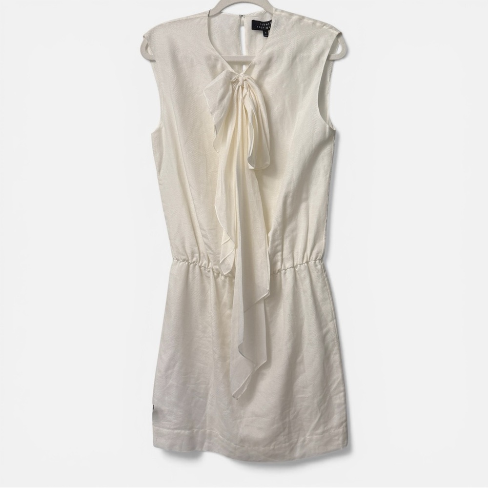Robert Rodriguez Cotton Silk Dress Ivory Size 8 Quiet Luxury Minimalist Bridal - Picture 3 of 9